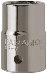 Paramount - 13/16", 3/4" Drive, Standard Hand Socket - 12 Points, 2" OAL, Chrome Finish - Exact Tool & Supply