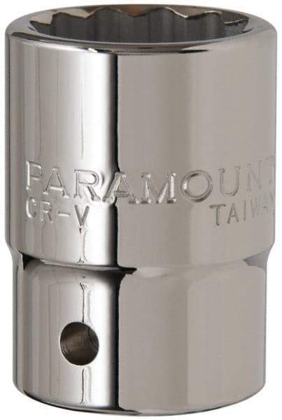 Paramount - 1-1/16", 3/4" Drive, Standard Hand Socket - 12 Points, 2" OAL - Exact Tool & Supply