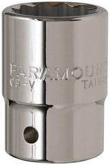 Paramount - 1-1/16", 3/4" Drive, Standard Hand Socket - 12 Points, 2" OAL - Exact Tool & Supply