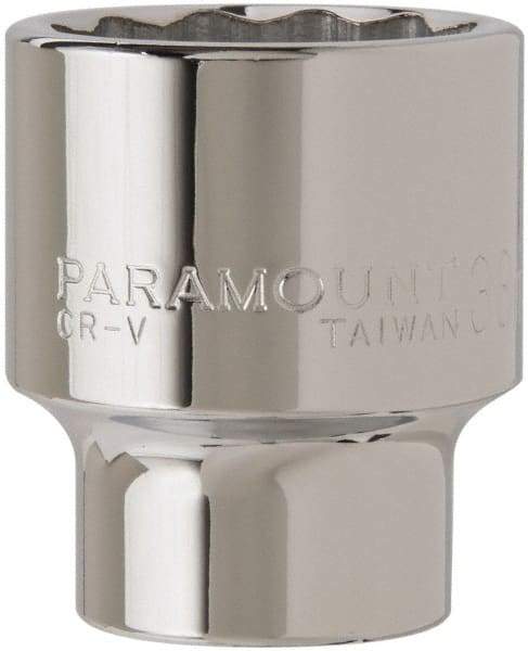 Paramount - 3/4" Drive, Standard Hand Socket - 12 Points, 2-45/64" OAL, Steel, Chrome Finish - Exact Tool & Supply