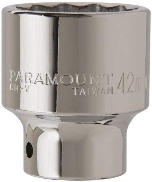 Paramount - 3/4" Drive, Standard Hand Socket - 12 Points, 2-29/32" OAL, Steel, Chrome Finish - Exact Tool & Supply