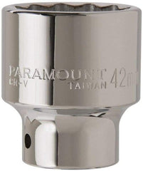 Paramount - 3/4" Drive, Standard Hand Socket - 12 Points, 2-29/32" OAL, Steel, Chrome Finish - Exact Tool & Supply