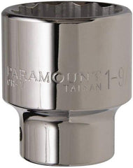 Paramount - 1-9/16", 3/4" Drive, Standard Hand Socket - 12 Points, 2-5/8" OAL - Exact Tool & Supply