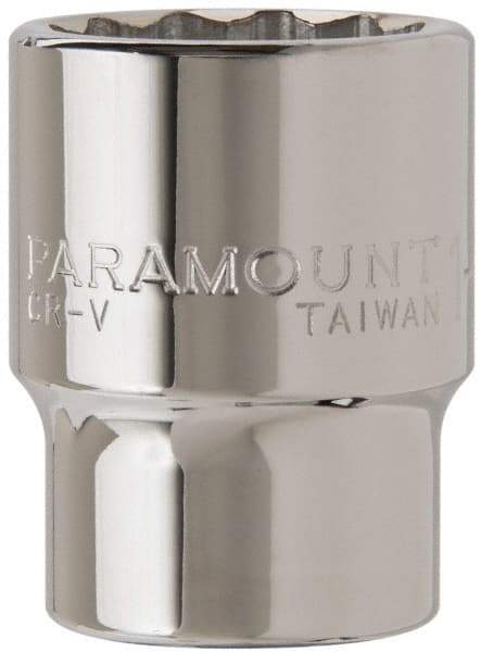 Paramount - 1-3/16", 3/4" Drive, Standard Hand Socket - 12 Points, 2-13/64" OAL - Exact Tool & Supply