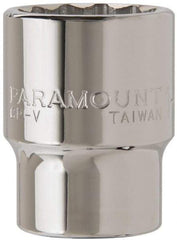 Paramount - 1-3/16", 3/4" Drive, Standard Hand Socket - 12 Points, 2-13/64" OAL - Exact Tool & Supply