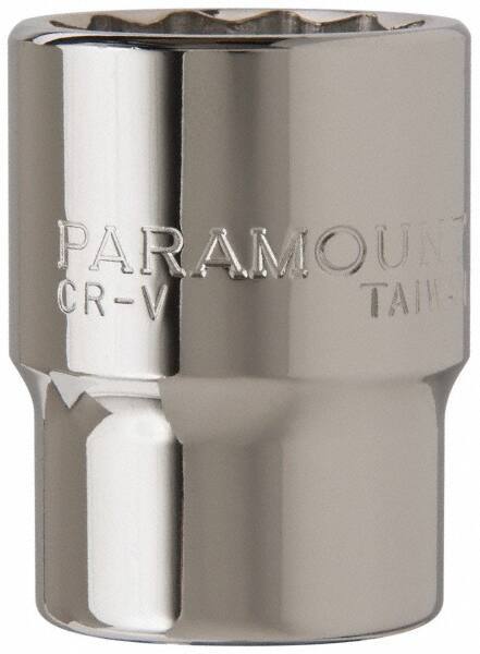 Paramount - 3/4" Drive, Standard Hand Socket - 12 Points, 2-5/16" OAL, Steel, Chrome Finish - Exact Tool & Supply