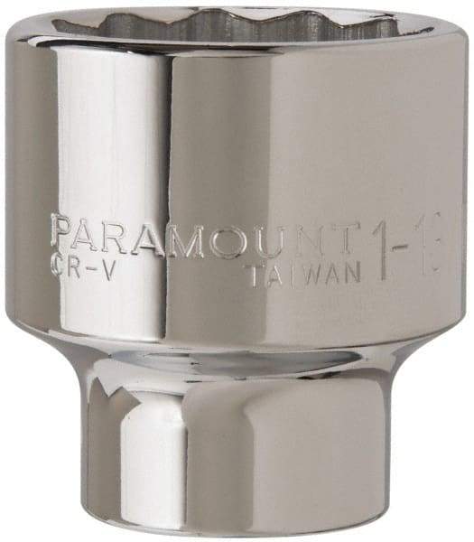 Paramount - 1-13/16", 3/4" Drive, Standard Hand Socket - 12 Points, 2-29/32" OAL - Exact Tool & Supply