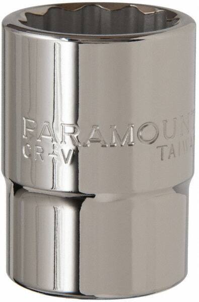 Paramount - 3/4" Drive, Standard Hand Socket - 12 Points, 2-5/16" OAL, Steel, Chrome Finish - Exact Tool & Supply
