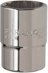Paramount - 3/4" Drive, Standard Hand Socket - 12 Points, 2-5/16" OAL, Steel, Chrome Finish - Exact Tool & Supply