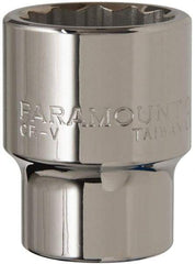 Paramount - 3/4" Drive, Standard Hand Socket - 12 Points, 2-13/32" OAL, Steel, Chrome Finish - Exact Tool & Supply