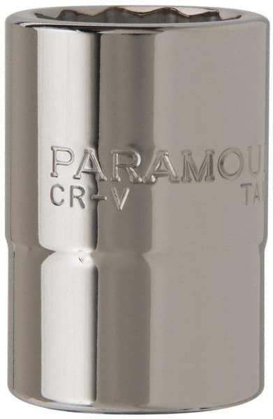Paramount - 3/4" Drive, Standard Hand Socket - 12 Points, 2-13/64" OAL, Steel, Chrome Finish - Exact Tool & Supply
