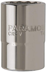 Paramount - 3/4" Drive, Standard Hand Socket - 12 Points, 2-13/64" OAL, Steel, Chrome Finish - Exact Tool & Supply