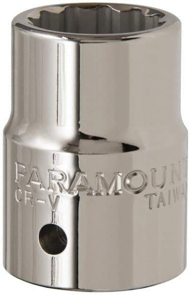 Paramount - 3/4" Drive, Standard Hand Socket - 12 Points, 2" OAL, Steel, Chrome Finish - Exact Tool & Supply