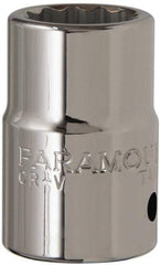 Paramount - 3/4" Drive, Standard Hand Socket - 12 Points, 2" OAL, Steel, Chrome Finish - Exact Tool & Supply