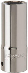 Paramount - 15/16", 3/4" Drive, Deep Hand Socket - 6 Points, 3-1/2" OAL, Steel, Chrome Finish - Exact Tool & Supply