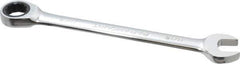 Paramount - 11/16" 12 Point Ratcheting Combination Wrench - 9-3/4" OAL, Chrome Vanadium Steel, Polished Finish - Exact Tool & Supply