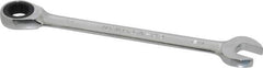 Paramount - 1/2" 12 Point Ratcheting Combination Wrench - 6-7/64" OAL, Chrome Vanadium Steel, Polished Finish - Exact Tool & Supply