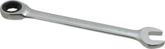 Paramount - 5/8" 12 Point Ratcheting Combination Wrench - 8-15/32" OAL, Chrome Vanadium Steel, Polished Finish - Exact Tool & Supply