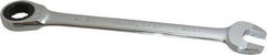 Paramount - 15/16" 12 Point Ratcheting Combination Wrench - 11-7/8" OAL, Chrome Vanadium Steel, Polished Finish - Exact Tool & Supply