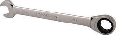 Paramount - 7/8" 12 Point Ratcheting Combination Wrench - 11-7/32" OAL, Chrome Vanadium Steel, Polished Finish - Exact Tool & Supply