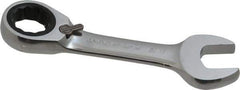 Paramount - 11/16" 12 Point Offset Combination Wrench - 15° Offset Angle, 5" OAL, Chrome Vanadium Steel, Polished Finish - Exact Tool & Supply