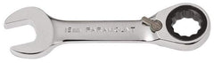 Paramount - 15mm 12 Point Combination Wrench - 15° Head Angle, 4-33/64" OAL, Chrome Vanadium Steel, Polished Finish - Exact Tool & Supply