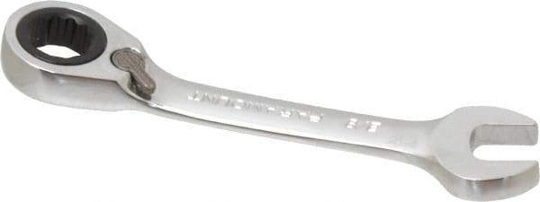 Paramount - 3/8" 12 Point Offset Combination Wrench - 15° Offset Angle, 3-1/8" OAL, Chrome Vanadium Steel, Polished Finish - Exact Tool & Supply