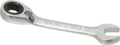 Paramount - 3/8" 12 Point Offset Combination Wrench - 15° Offset Angle, 3-1/8" OAL, Chrome Vanadium Steel, Polished Finish - Exact Tool & Supply