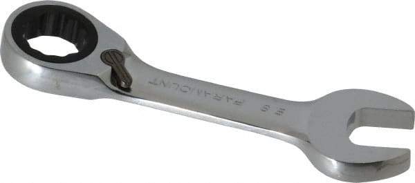 Paramount - 5/8" 12 Point Offset Combination Wrench - 15° Offset Angle, 4-7/8" OAL, Chrome Vanadium Steel, Polished Finish - Exact Tool & Supply