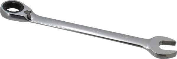 Paramount - 27mm 12 Point Combination Wrench - 15° Head Angle, 14-3/64" OAL, Chrome Vanadium Steel, Polished Finish - Exact Tool & Supply