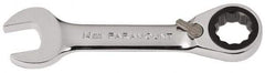 Paramount - 14mm 12 Point Combination Wrench - 15° Head Angle, 4-33/64" OAL, Chrome Vanadium Steel, Polished Finish - Exact Tool & Supply
