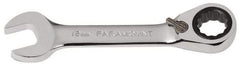 Paramount - 12mm 12 Point Combination Wrench - 15° Head Angle, 4-11/64" OAL, Chrome Vanadium Steel, Polished Finish - Exact Tool & Supply