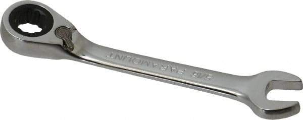 Paramount - 5/16" 12 Point Offset Combination Wrench - 15° Offset Angle, 3-1/2" OAL, Chrome Vanadium Steel, Polished Finish - Exact Tool & Supply