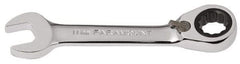 Paramount - 11mm 12 Point Combination Wrench - 15° Head Angle, 4-3/64" OAL, Chrome Vanadium Steel, Polished Finish - Exact Tool & Supply