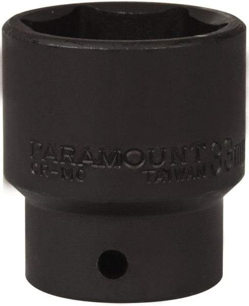 Paramount - 1/2" Drive 33mm Standard Impact Socket - 6 Points, 2" OAL - Exact Tool & Supply
