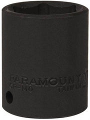 Paramount - 1/2" Drive 27mm Standard Impact Socket - 6 Points, 2" OAL - Exact Tool & Supply