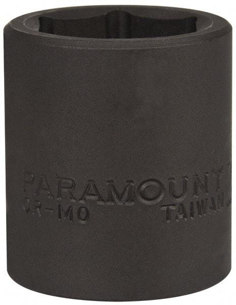 Paramount - 1/2" Drive 23mm Standard Impact Socket - 6 Points, 1-1/2" OAL - Exact Tool & Supply