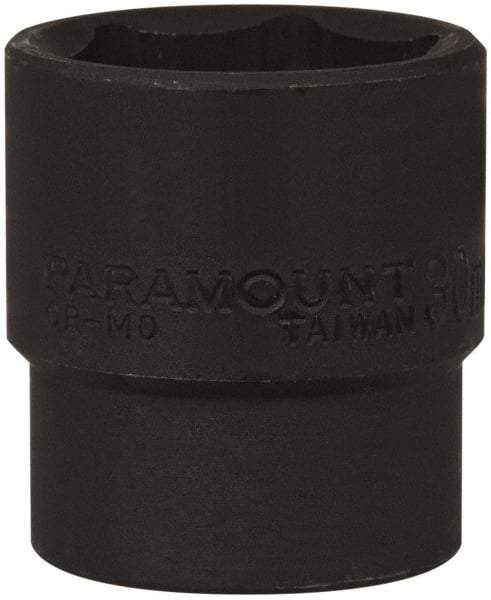 Paramount - 1/2" Drive 30mm Standard Impact Socket - 6 Points, 2" OAL - Exact Tool & Supply