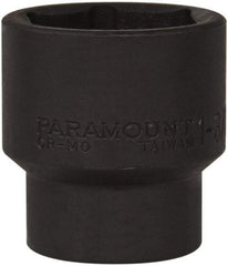 Paramount - 1/2" Drive 1-3/8" Standard Impact Socket - 6 Points, 2" OAL - Exact Tool & Supply
