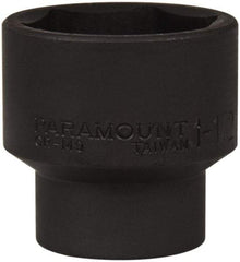 Paramount - 1/2" Drive 1-1/2" Standard Impact Socket - 6 Points, 2" OAL - Exact Tool & Supply