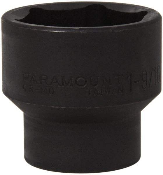 Paramount - 1/2" Drive 1-9/16" Standard Impact Socket - 6 Points, 2" OAL - Exact Tool & Supply
