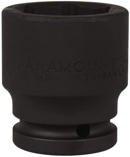 Paramount - 3/4" Drive 35mm Standard Impact Socket - 6 Points, 2-1/4" OAL - Exact Tool & Supply