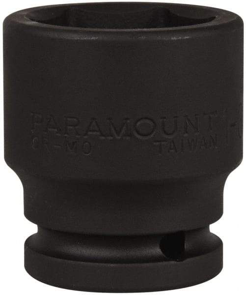 Paramount - 3/4" Drive 1-3/8" Standard Impact Socket - 6 Points, 2-1/4" OAL - Exact Tool & Supply