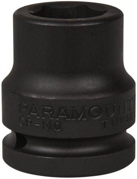 Paramount - 3/4" Drive 22mm Standard Impact Socket - 6 Points, 2" OAL - Exact Tool & Supply