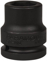 Paramount - 3/4" Drive 22mm Standard Impact Socket - 6 Points, 2" OAL - Exact Tool & Supply