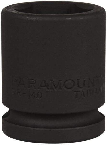 Paramount - 3/4" Drive 1-1/8" Standard Impact Socket - 6 Points, 2-3/32" OAL - Exact Tool & Supply
