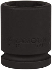 Paramount - 3/4" Drive 1-1/8" Standard Impact Socket - 6 Points, 2-3/32" OAL - Exact Tool & Supply