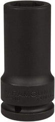 Paramount - 3/4" Drive 23mm Deep Impact Socket - 6 Points, 3-35/64" OAL - Exact Tool & Supply