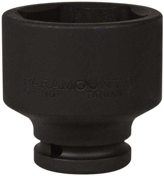 Paramount - 3/4" Drive 2" Standard Impact Socket - 6 Points, 2-11/16" OAL - Exact Tool & Supply