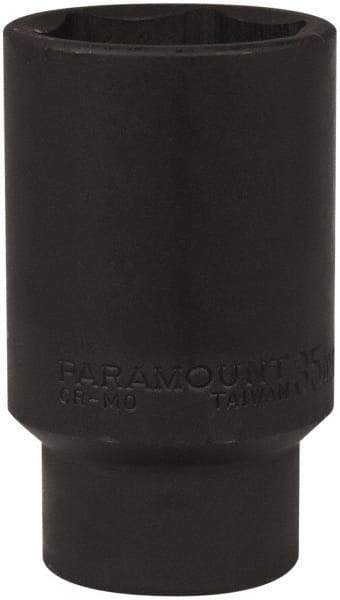 Paramount - 1/2" Drive 35mm Deep Impact Socket - 6 Points, 3-1/2" OAL - Exact Tool & Supply